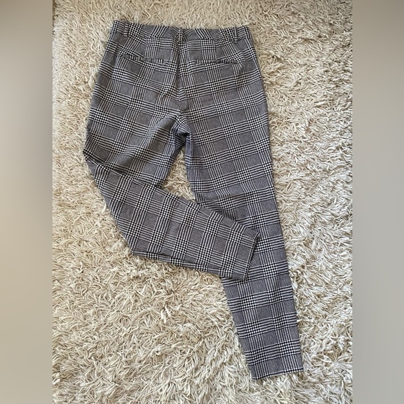 THE LIMITED Women's Exact Stretch Pants Ankle Glen/ Houndstooth Black Ivory - Picture 2 of 15